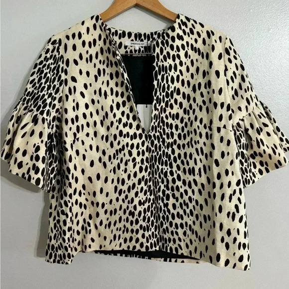 Emerson Fry Tops - Stylish Black and White Women's Top